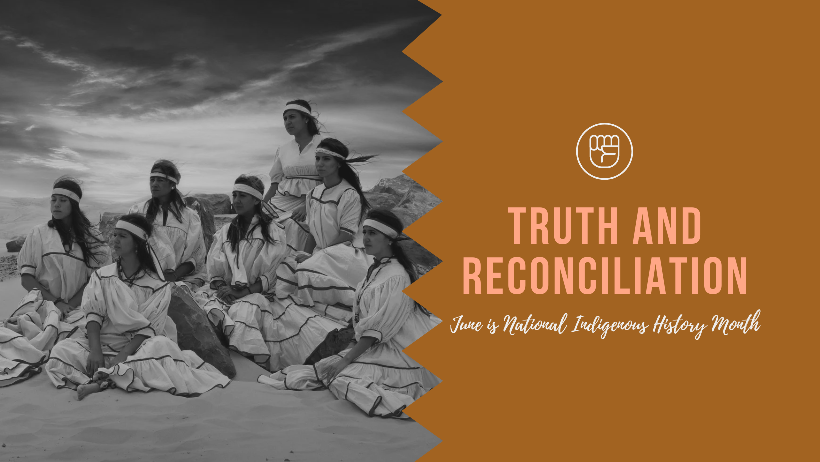 Blue and Orange Monochromatic Photo Indigenous Peoples Facebook Cover